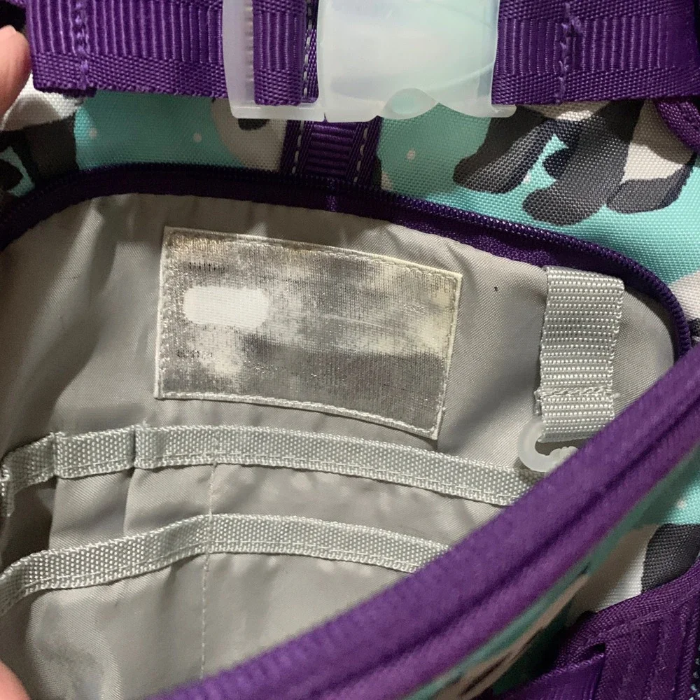 Pottery Barn Kids Backpack Unisex Kids Mackenzie Panda Bear Teal Purple Flaw
